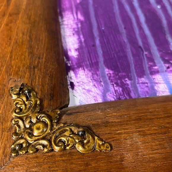 Original Framed Mixed Media Abstract Art Painting 14x17 "Executrix" - Picture 8 of 8